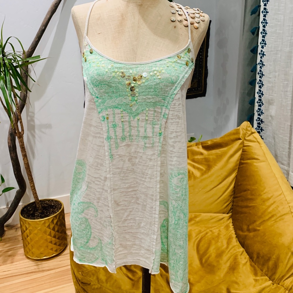 Free People Beaded Tank Med
